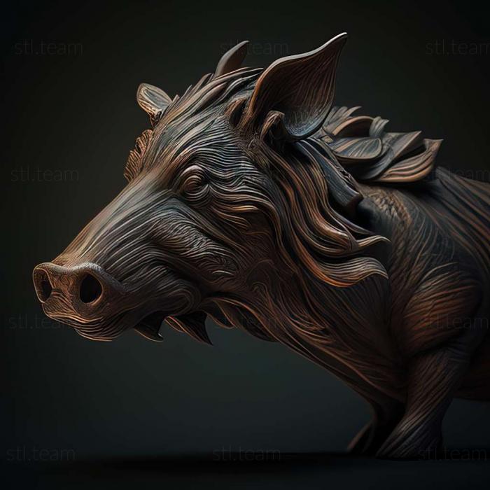 3D model wild boar (STL)